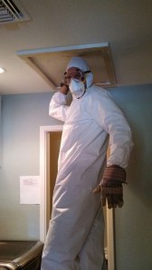 Martin in the insulation suit