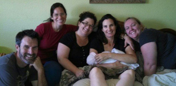 Laura, Pam, baby and me, Alicia