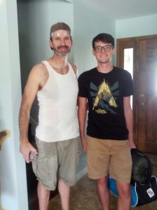 This is blurry. I need more pictures of Ethan. This is on his first day of pre-university freshman camp, where he was hesitant to go, but where he forged some really close friendships. Ethan is dear.